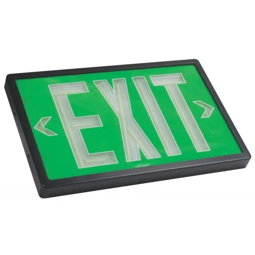 Orbit ESN-W-G-1-20 Self-Illuminating Tritium Exit Sign, White Housing, Green Faceplate, 1 Face, 20 Years