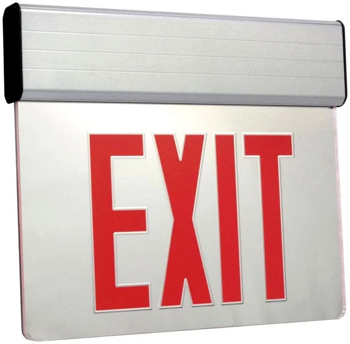 Orbit ESSE-B-2-G-2C-277 Led Surf Edge-lit Exit Sign, Blk Cas,2f,gn Ltrs, 2c, 277v
