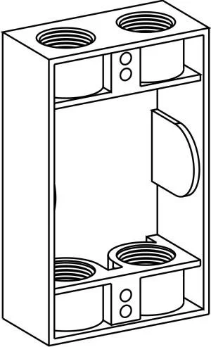 Orbit EXB75-4 1-Gang 4-Hole 3/4 inch Weatherproof Extension Box – Gray