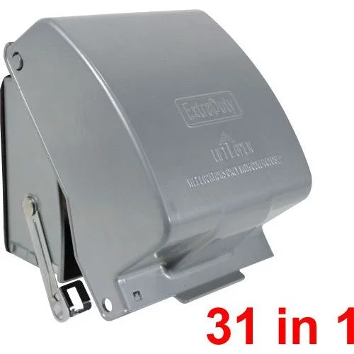 Orbit WIUM-2U 2 Gang While In Use Cover, 3-1/4″ & 4-1/2″ Deep, Extra Duty – Gray