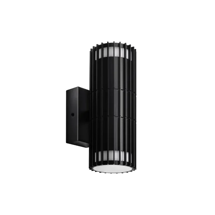 Outdoor Wall Lights, Harfa Up Down Exterior Lighting, IP44 Waterproof Black Aluminum Wall Sconce, Mains Powered Outdoor Lamp for Front Door