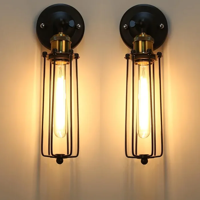 Pack of 2 Adjustable Indoor Vintage Wall Lights