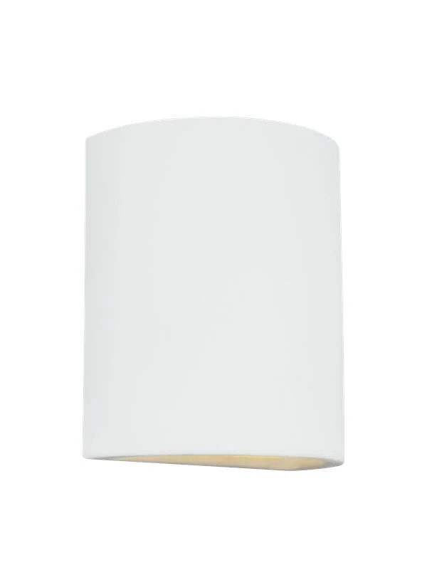 Paintable Ceramic Sconces Collection – One Light Outdoor Turtle Friendly Wall Lantern | Finish: Unfinished Ceramic – 8304701-714/T