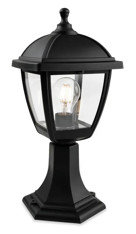 Palma Black Resin Lantern Post Top Light