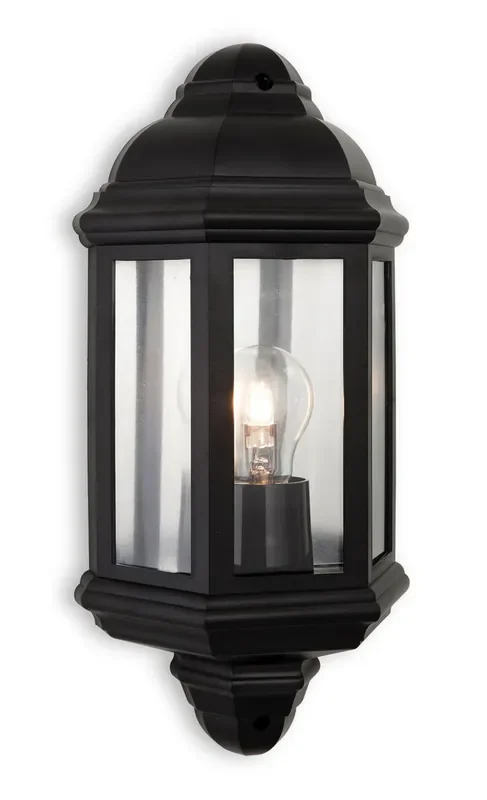 Park Black Resin IP44 Wall Light