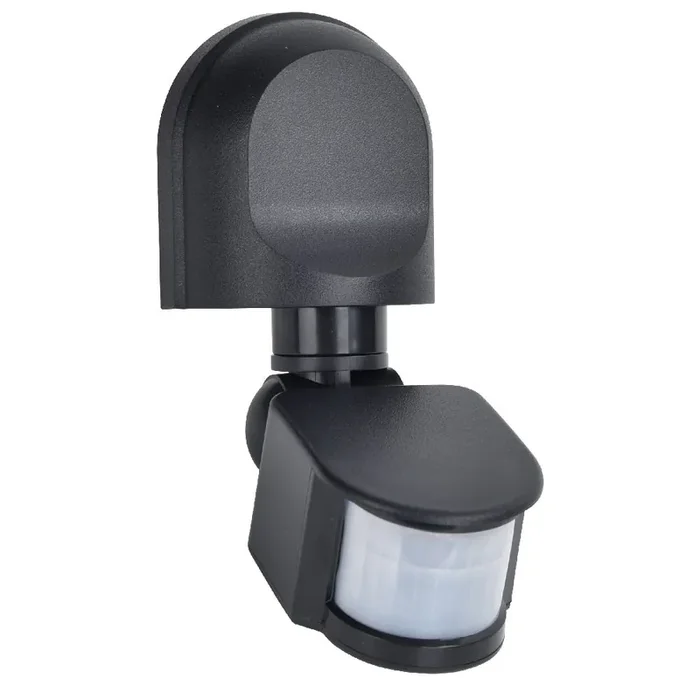 Patrol Black Modern 180 Degree Adjustable Pir Motion Sensor IP44