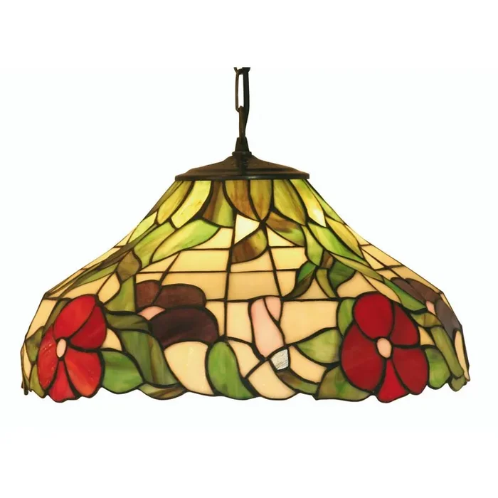 Peonies Tiffany Glass Pendant Light 16″ Shade