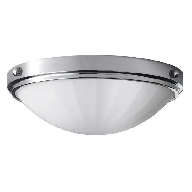 Perry 2 Light Polished Chrome IP44 LED Bathroom Ceiling Light