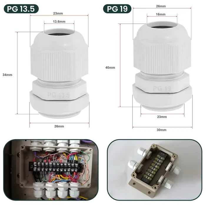 PG 19/PG 13.5 IP68 Waterproof Junction Box Cable Connector Outdoor Electrical