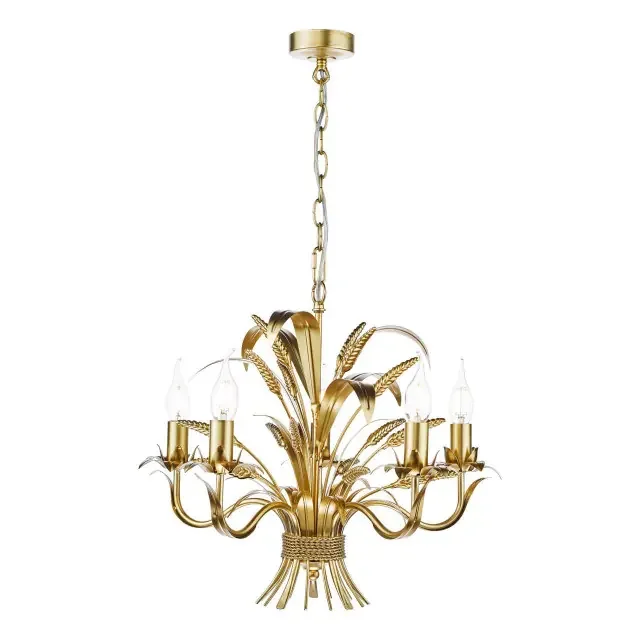 Phaedra 5 Light Gold Pendant Light