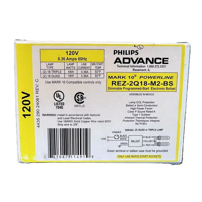 Philips Advance REZ-2Q18-M2-BS