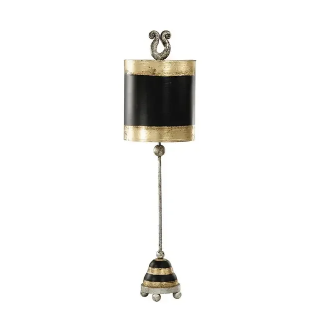 Phoenician Silver Gold and Black Table Lamp