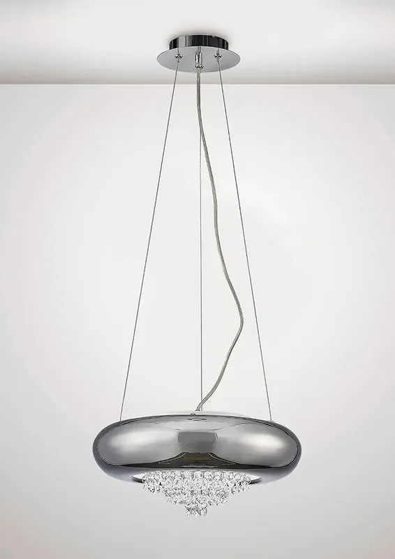 Phyllis Small Pendant, 2 Light G9, Polished Chrome/Crystal (Diyas IL31563)