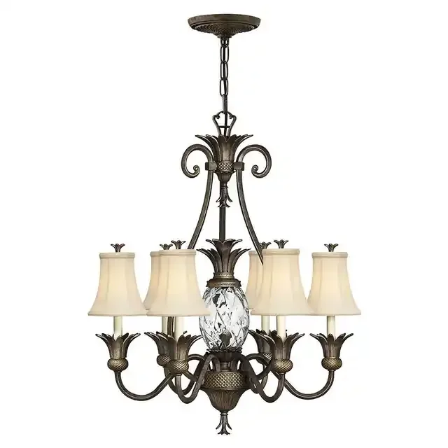 Plantation 7 Light Pearl Bronze Chandelier