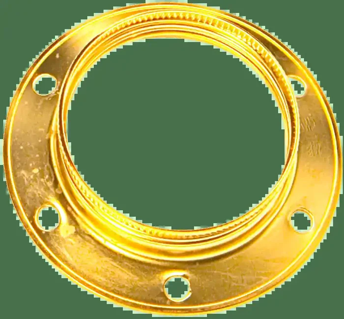 Plated Metal Shade Ring for Holding Lampshades in Place