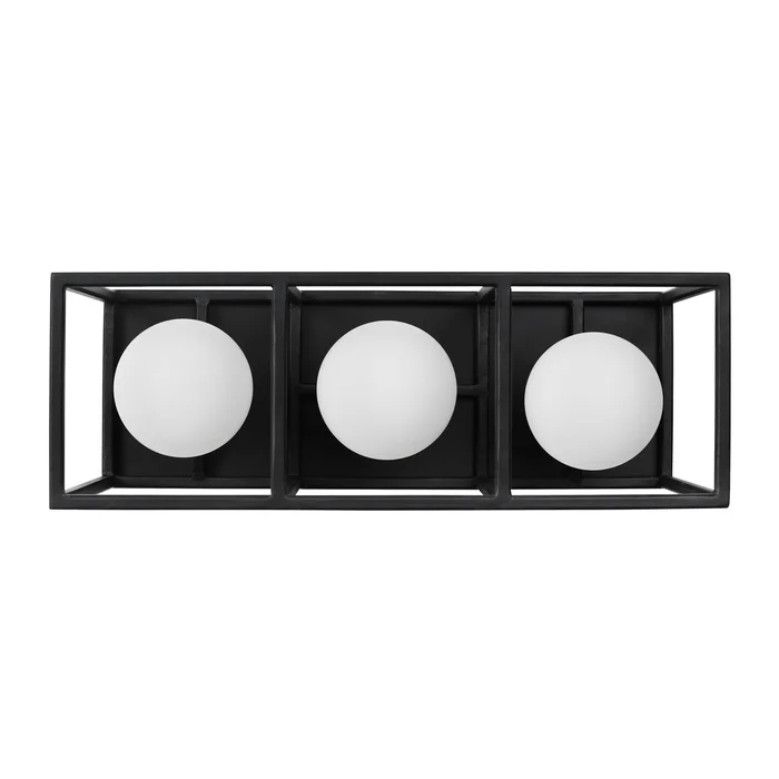 Plaza Three Light Bath in Carbon/Havana Gold (137|325B03CBHG)