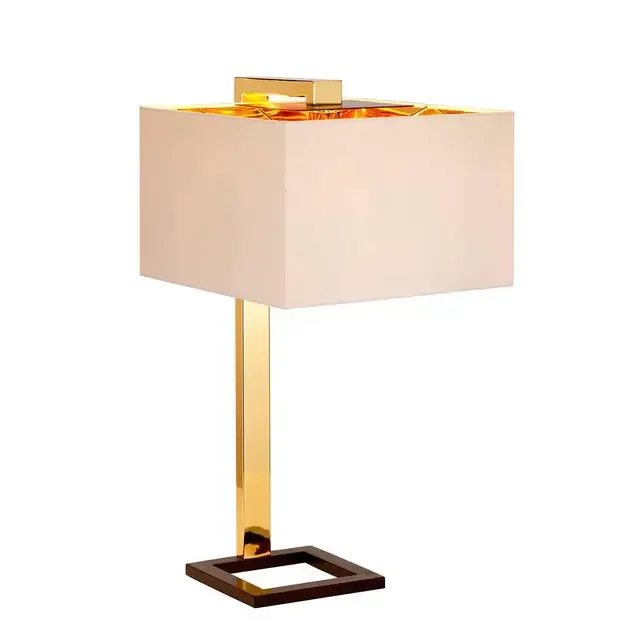 Plein Brown and Polished Gold with Clear Shade Table Lamp