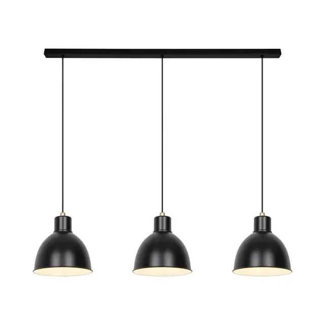 Pop 3 Light Matt Black Bar Pendant Light