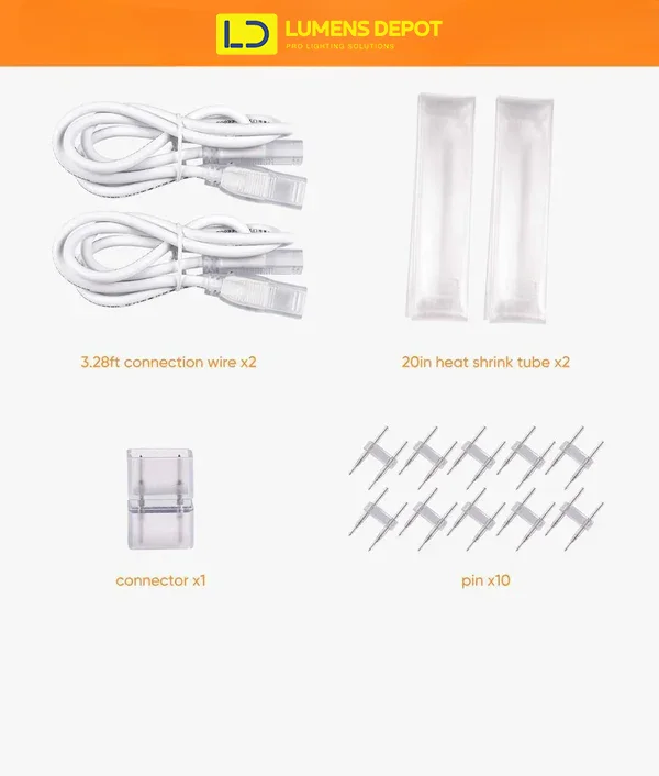 ProSelect 110V LED Strip Light Connector Kit (6x10mm)
