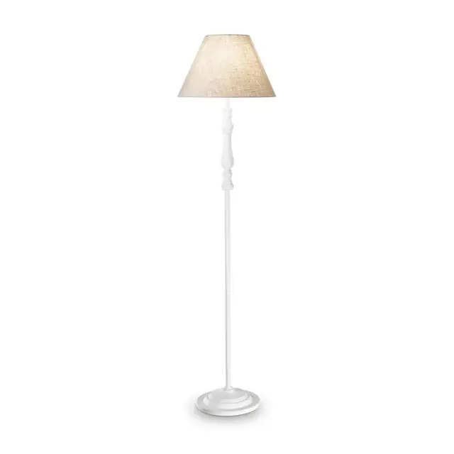 Provence PT1 White with Wooden Shade Floor Lamp