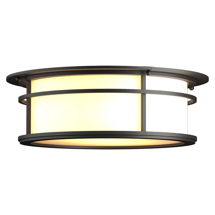 Province Two Light Outdoor Flush Mount in Coastal Oil Rubbed Bronze (39|365650-SKT-14-GG0218)