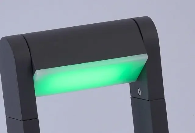 Q-ALBERT Anthracite Smart IP65 Outdoor LED Bollard Light