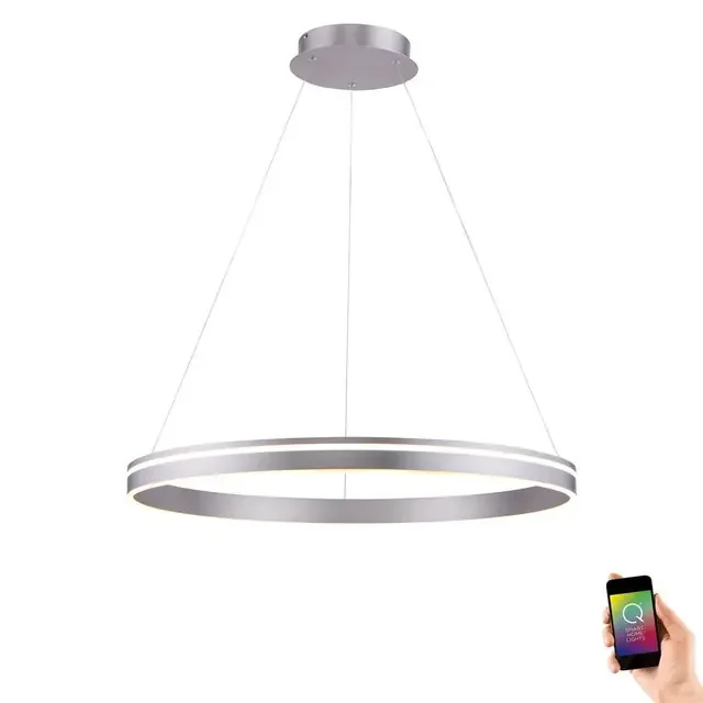 Q-VITO 79.4 Steel Ringed Smart LED Pendant Light