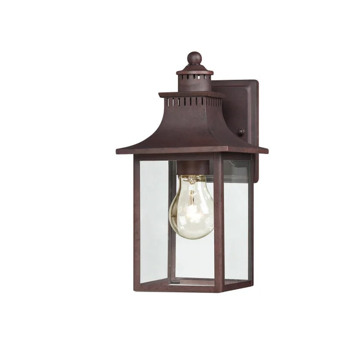 Quoizel CCR8406CU Chancellor One Light Outdoor Wall Lantern, Copper Bronze