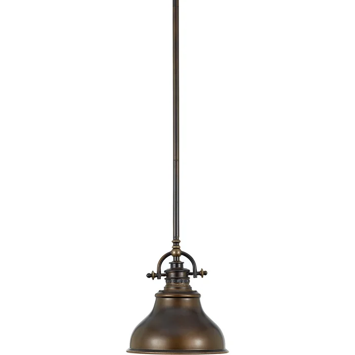 Quoizel ER1508PN Emery One Light Mini Pendant, Palladian Bronze