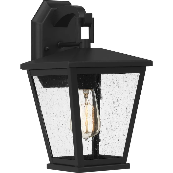Quoizel JFY8408MBK Joffrey One Light Outdoor Wall Mount, Matte Black