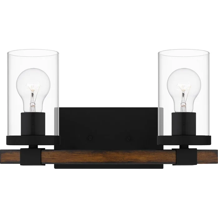 Quoizel NTH8615MBK Nottinghill Two Light Bath, Matte Black