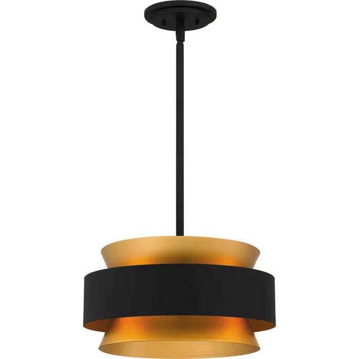 Quoizel Pendant Three Light Pendant in Earth Black (10|QP5570EK)
