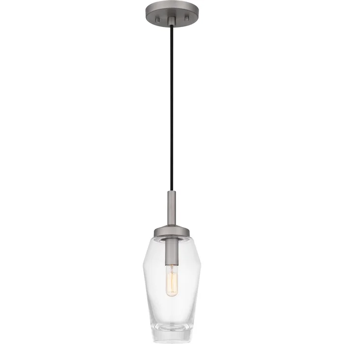 Quoizel QPP6190AN Xander One Light Mini Pendant, Antique Nickel