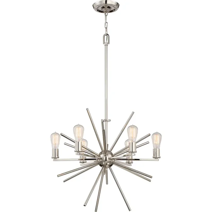 Quoizel QZ-CARNEGIE6-IS Carnegie 6 Light Imperial Silver Pendant Ceiling Light
