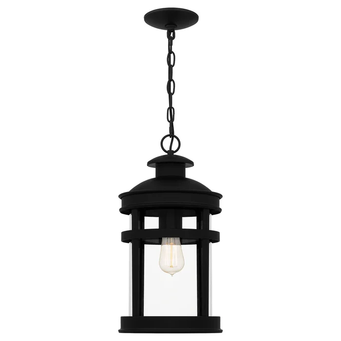 Quoizel SCO1909MBK Scout One Light Outdoor Hanging Lantern, Matte Black