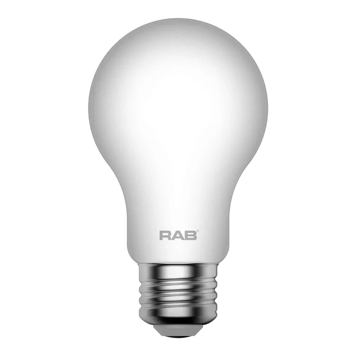 RAB Lighting A19-5-E26-927-F-F Filament A19 Frosted LED Light Bulb, E26 Base, 5W, 450 Lumens, 2700K