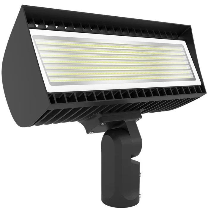 RAB Lighting FXLEDMSF Medium LED Floodlight, Field Adjustable Wattage (346/213W) and CCT (5000K/4000K), 120-277V, Slipfitter Mount, Bronze