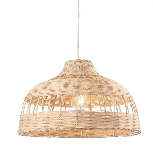 Rattan Large Natural Pendant Light