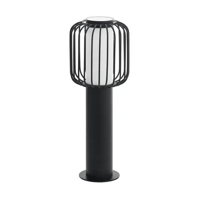 Ravello Black Cage with Opal 45cm IP54 Bollard