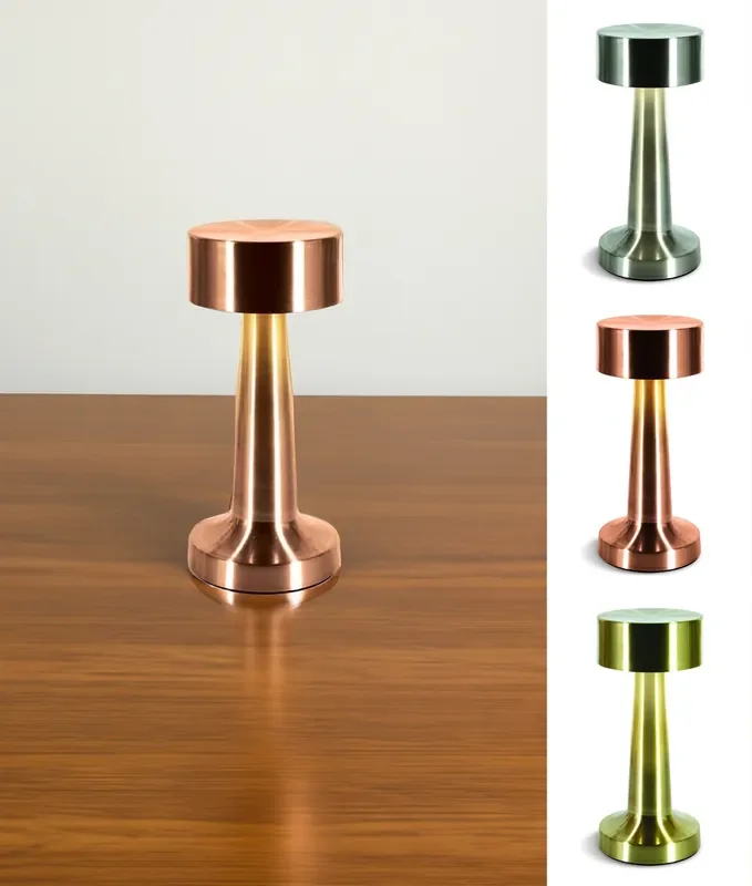 Rechargeable 3-Step Dimmable Table Lamp – 3 Finishes