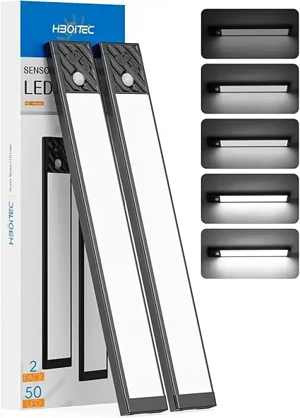 Rechargeable LED Under Cabinet Lights – Motion Sensor Wardrobe Lights