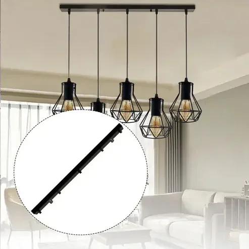Rectangular Metal Ceiling Rose Pendant Lighting Fixture