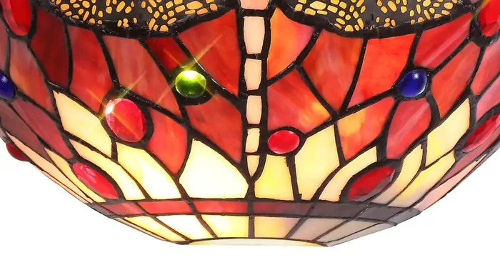 Red Summer Tiffany Wall Light