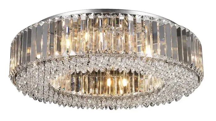 Regal Lighting Appleton 12 Light Round Crystal Flush • SLB1017