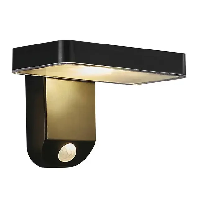 Rica Square Black IP44 Solar Wall Light – Clearance