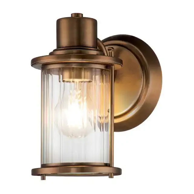 Riggs Weathered Brass IP44 Bathroom Wall Light