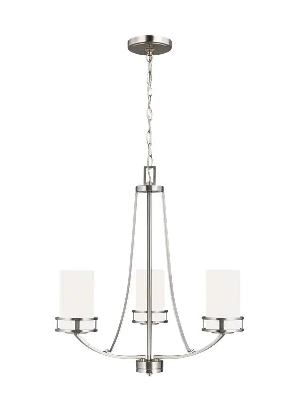 Robie Collection – Three Light Chandelier | Finish: Brushed Nickel – 3121603EN3-962