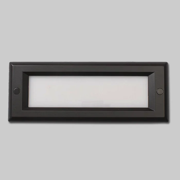 ROC Lighting by Core Lighting ST800-30K-LS-BN-UNV Indoor/Outdoor Lensed LED Step Light, 120/277V, 4W, 3000K, Brushed Nickel