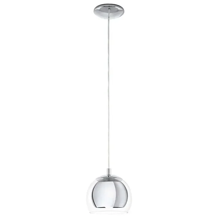 Rocamar 1 Light Pendant Clear & Chrome Shade