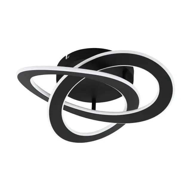 Rolimare Black with White Shade Ceiling Light